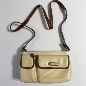 Y2K Simply Basic Womens Faux Leather Purse Handbag Crossbody Bag Beige Brown